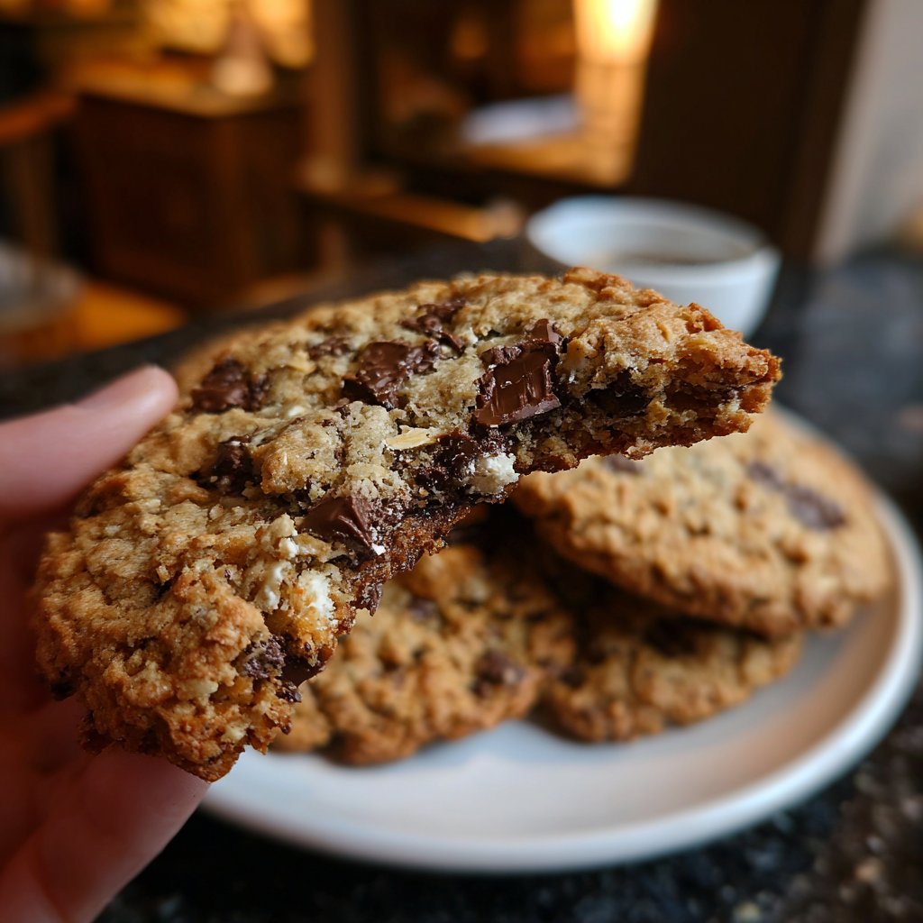 Cookies mit Haferflocken und Schokolade