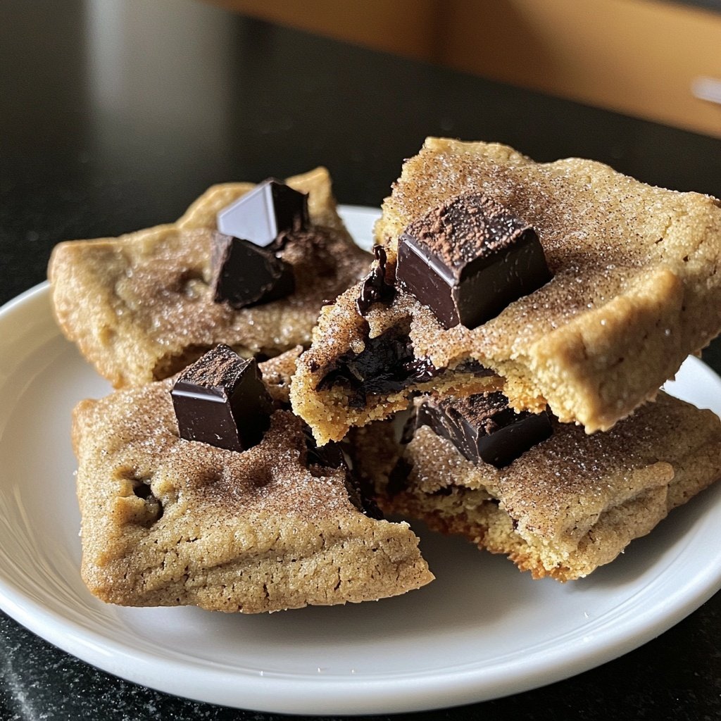 Weiche Mandel-Zimt-Cookies mit dunkler Schokolade