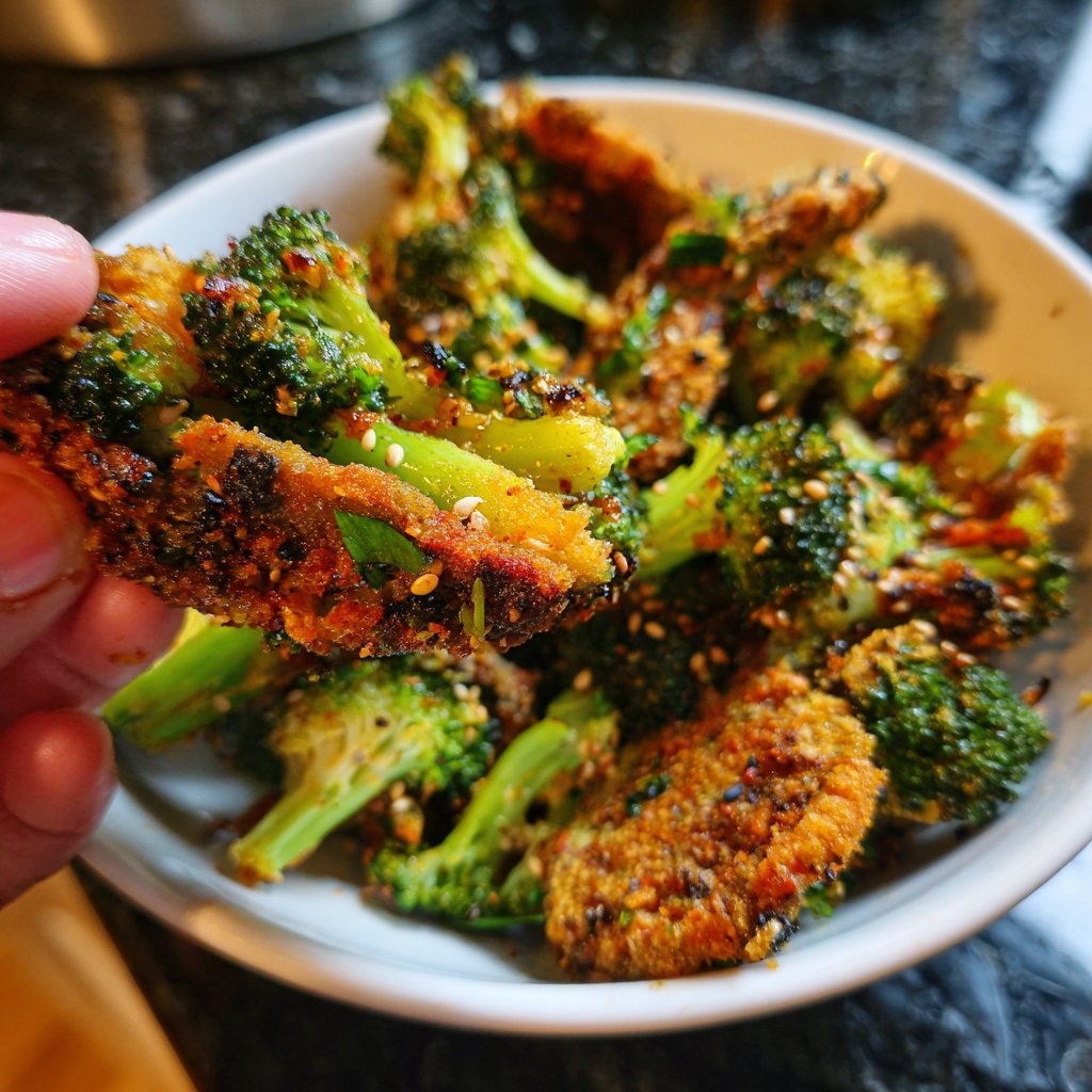 Gemüsepfanne mit Brokkoli und Sesam