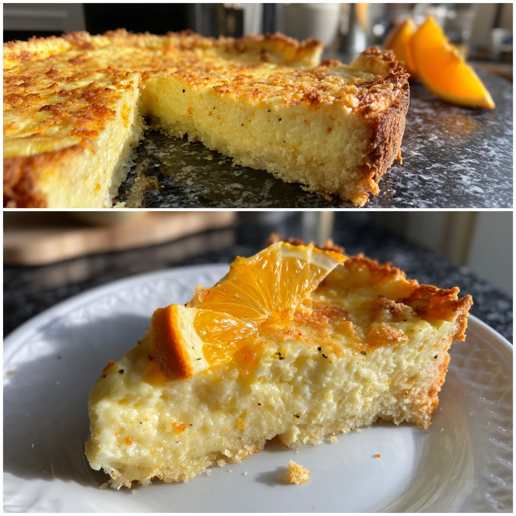 Käsekuchen mit Orangenaroma