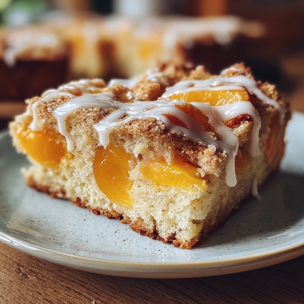 Blechkuchen mit Aprikosen und Vanille