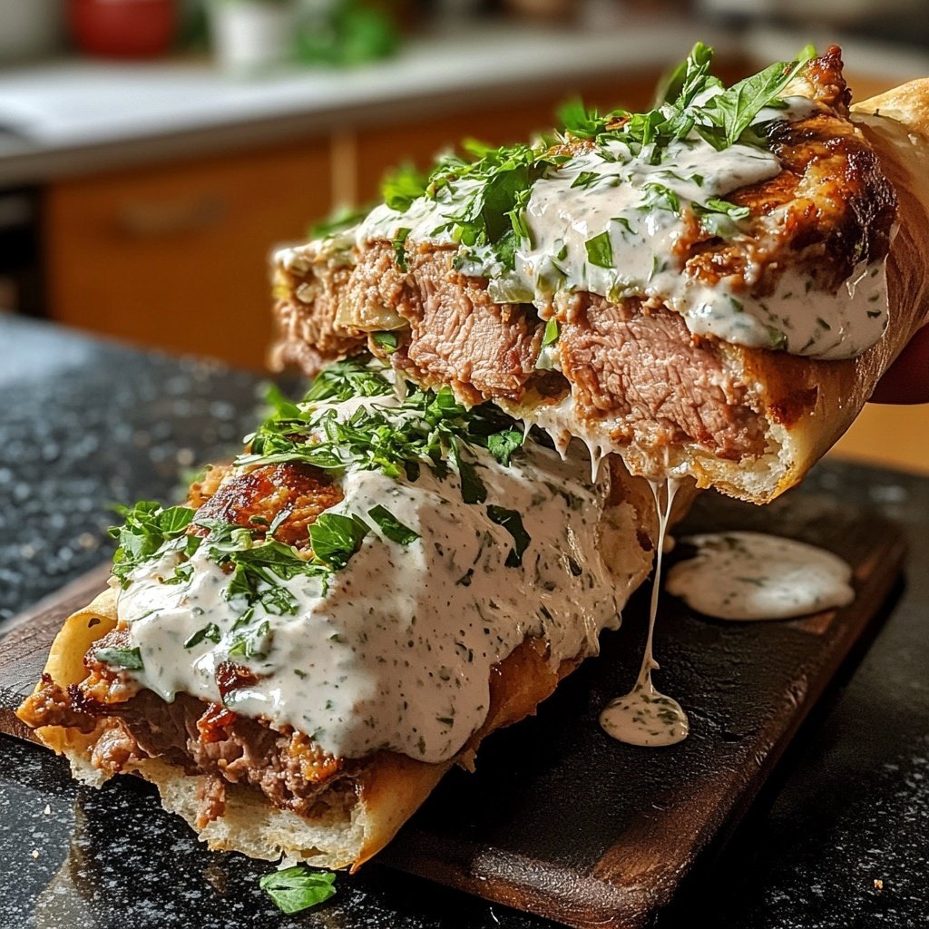 Döner mit Joghurt-Minze-Sauce