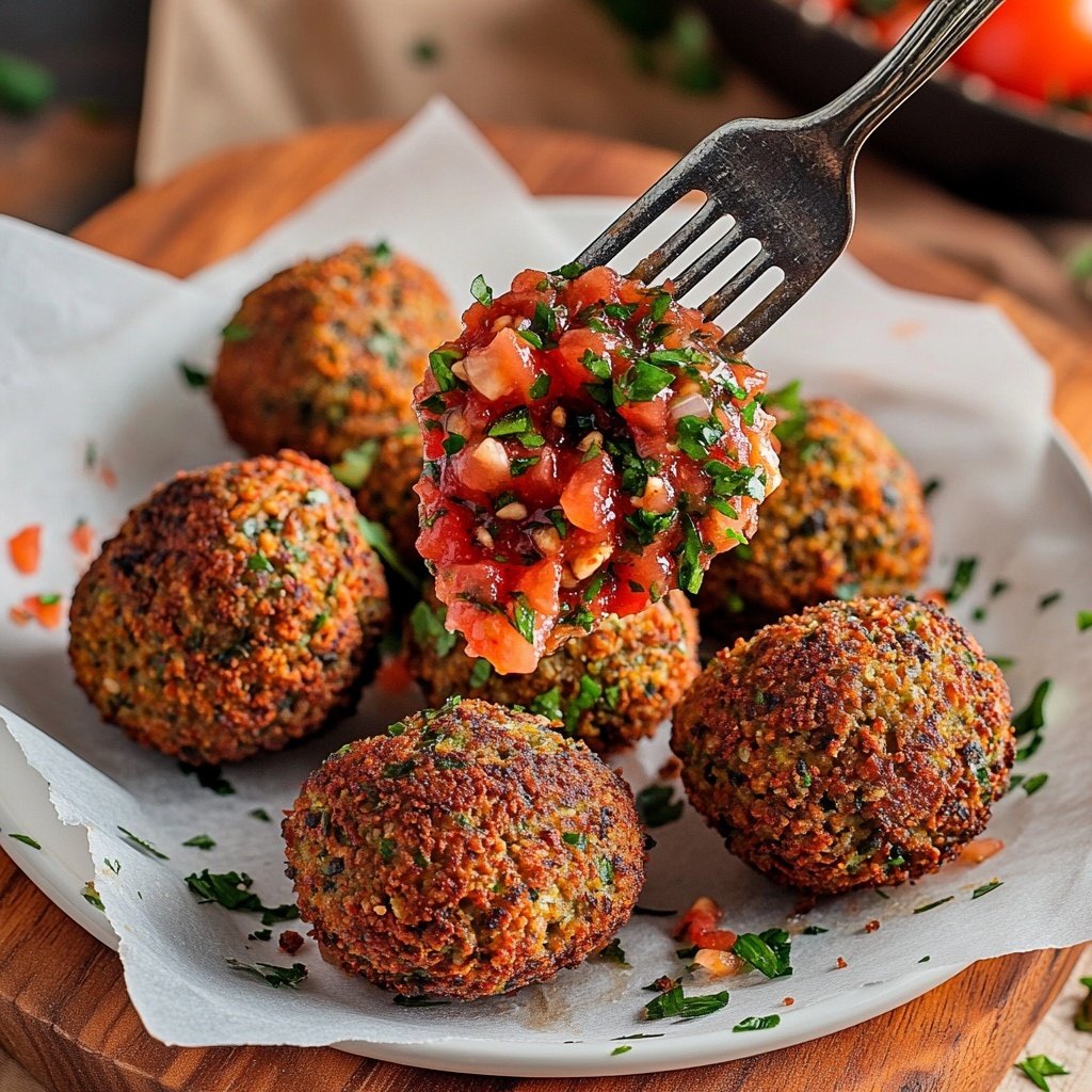 Falafel mit Tomatensalsa