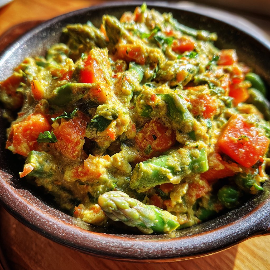 Gemüsecurry mit grünem Spargel