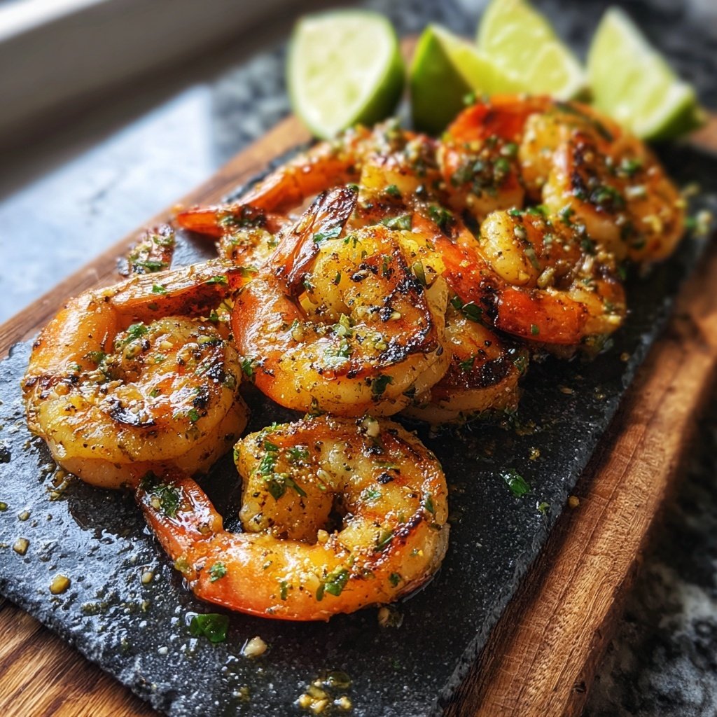 Gegrillte Garnelen Mit Limetten Marinade