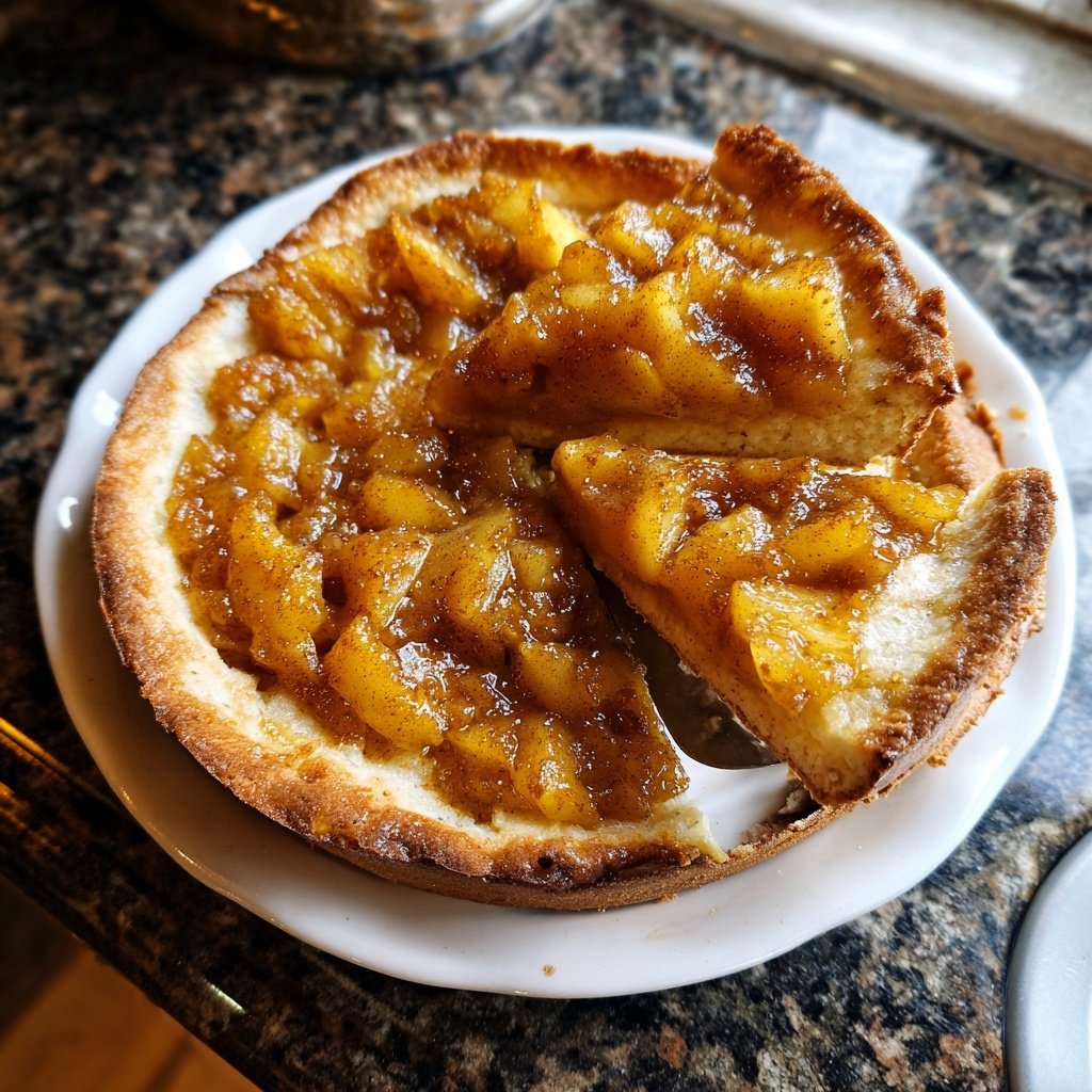 Pfannkuchen mit Apfelkompott