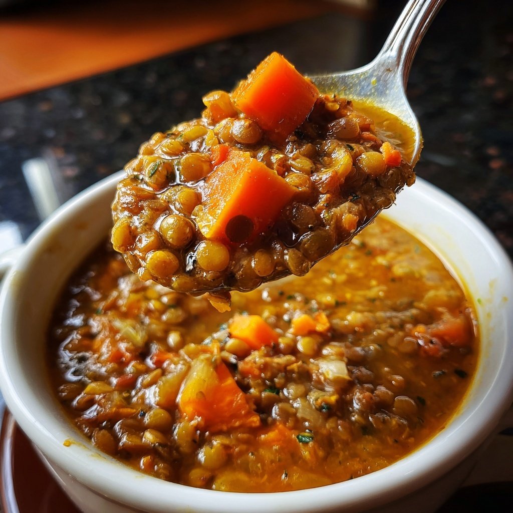 Linsensuppe mit Karotten