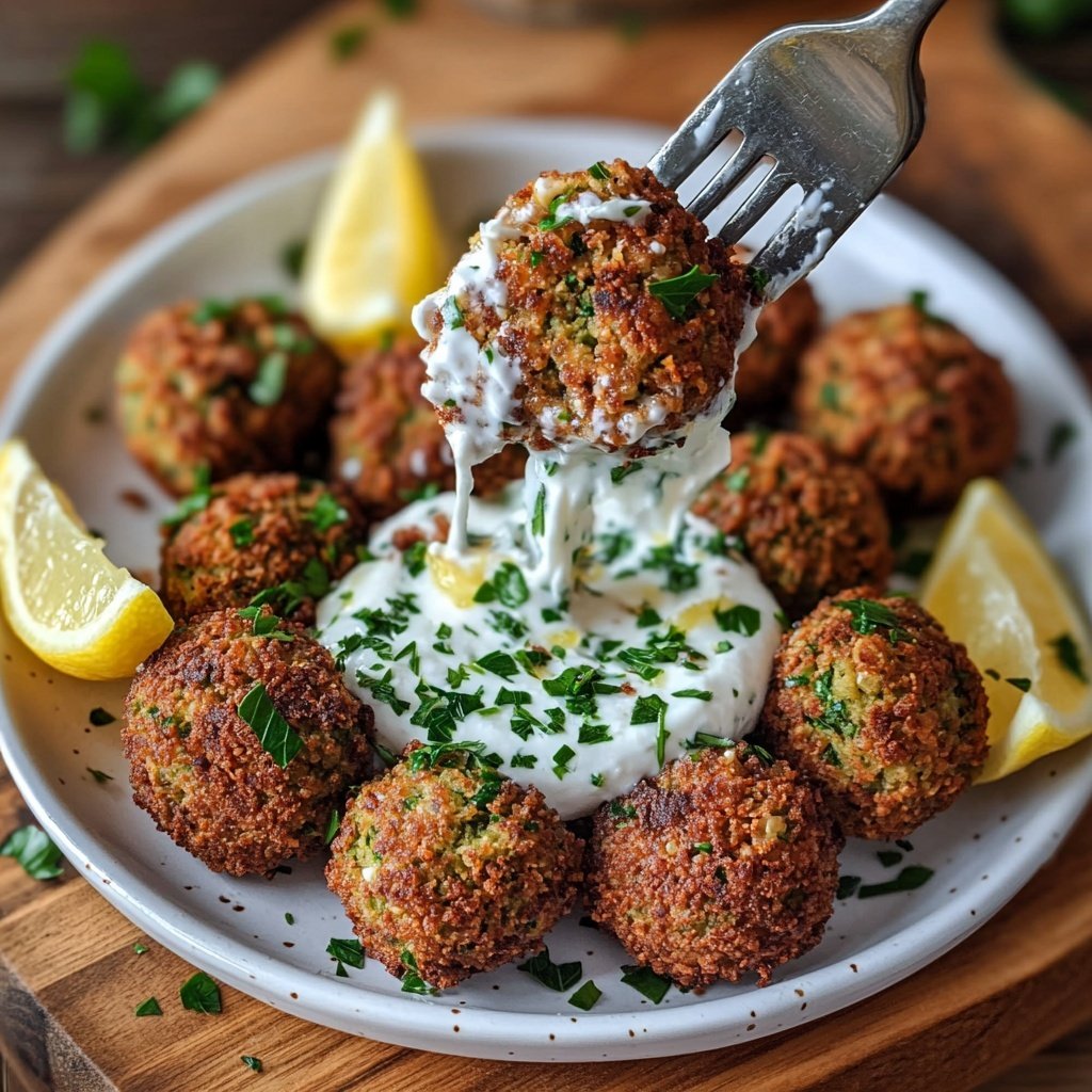 Falafel mit Joghurt-Dip