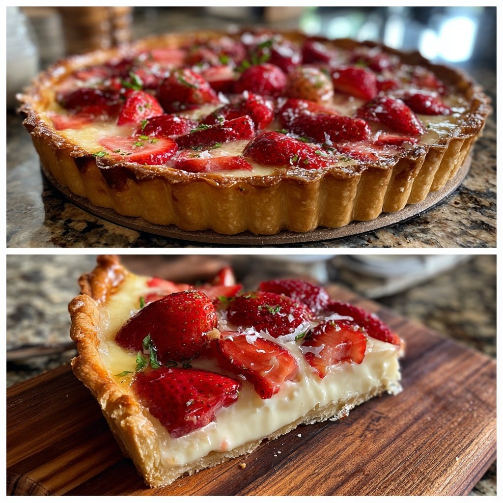 Erdbeer Vanille Tarte Mit Mürbeteigboden