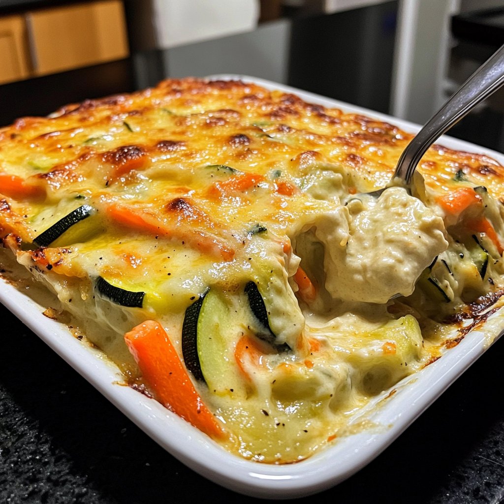 Gemüseauflauf mit Sahnesauce